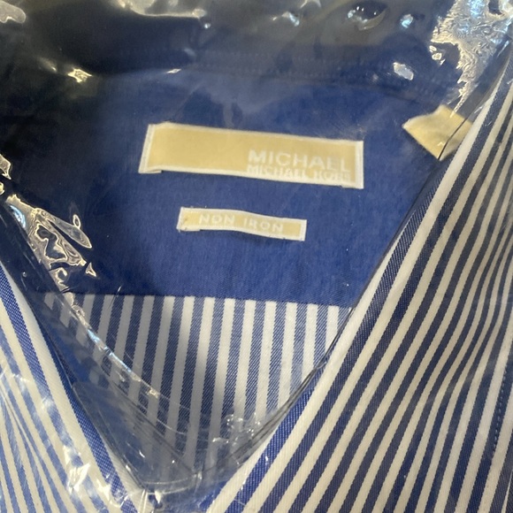 Blue and white stripes mk elegant dress shirt - Picture 2 of 10